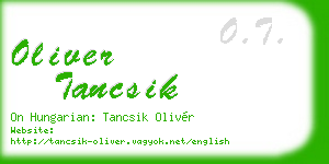 oliver tancsik business card
